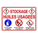 Autocollant Stockage huiles usagées